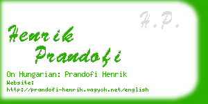 henrik prandofi business card